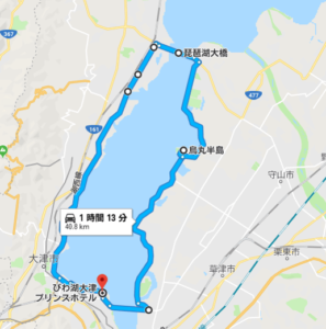 琵琶湖南一周ルート